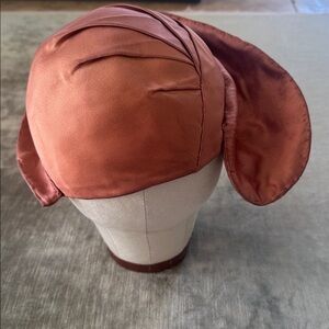 Antique 1912-20 Satin Silk Asymmetric Hat Sz S as is. Great for costume party